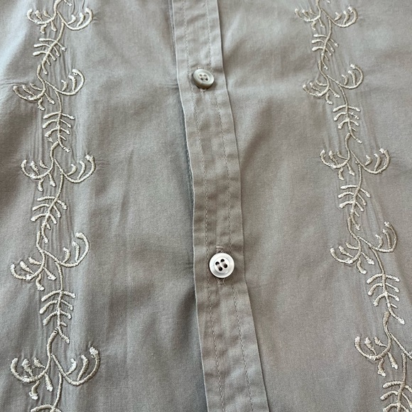 H&M men’s large button up embroidered vintage shirt - Picture 3 of 4